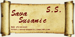Sava Susanić vizit kartica